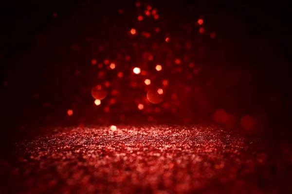 Fondo Luces Abstractas Brillo Rojo Oro Negro Desenfocado — Foto de Stock