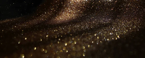 Soyut Altın Siyah Parıltılı Işıkların Arkaplanı Odaklanamadı — Stok fotoğraf