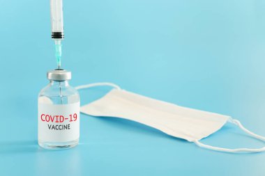 Covid 19 aşısının görüntüsü. Sağlık ve Tıp Konsepti