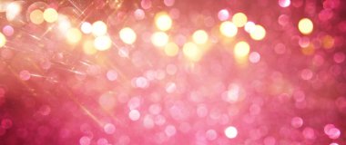 Mor ve pembe renkli ışıltılı ışıklar arka plan. Odaklanamadı