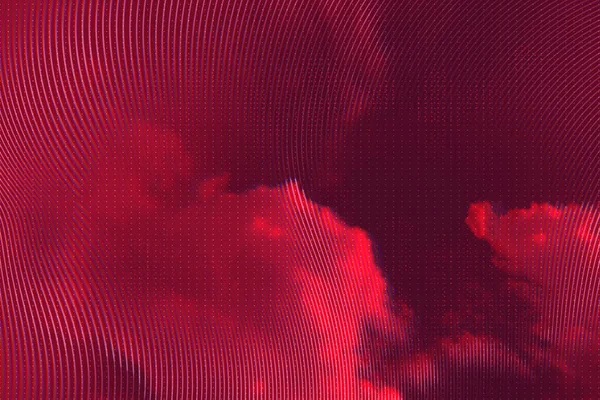 Vörös Elvont Háttér Felhők Élénk Színek — Stock Fotó