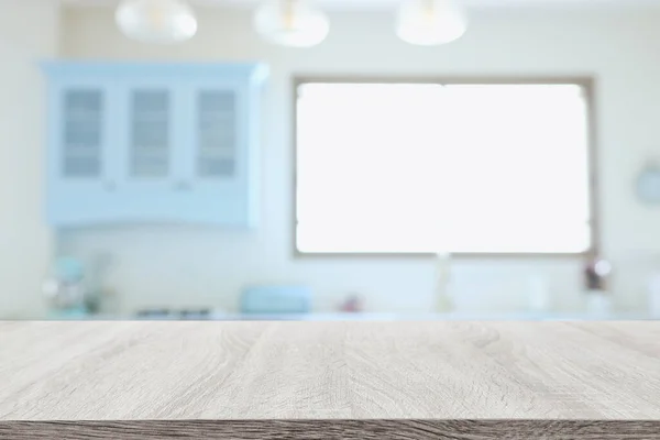 Пустой Стол Разряженный Современный Кухонный Фон Концепция Дисплея — стоковое фото