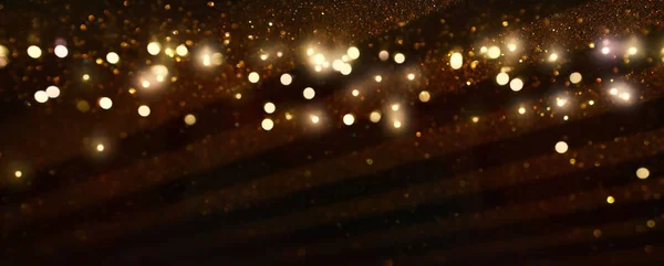 Fondo Oro Abstracto Luces Brillo Negro Desenfocado —  Fotos de Stock