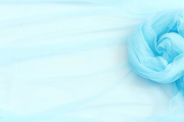 Klasik Pastel Mavi Tül Şifon Dokusu Arkaplanı — Stok fotoğraf