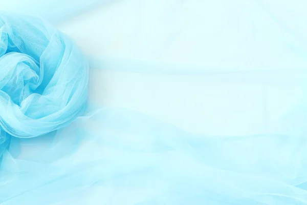 Klasik Pastel Mavi Tül Şifon Dokusu Arkaplanı — Stok fotoğraf