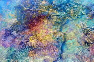 Su dalgalarının soyut arkaplanı girdaplar ve dalgalanmalar yaratır