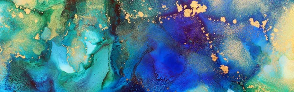 Arte Fotografía Arte Fluido Abstracto Pintura Con Tinta Alcohol Azul —  Fotos de Stock