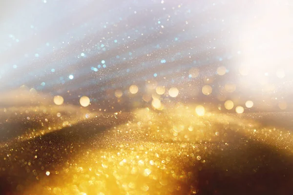 Φόντο Αφηρημένα Χρυσά Και Ασημένια Φώτα Glitter Δεφοκεντρικός — Φωτογραφία Αρχείου
