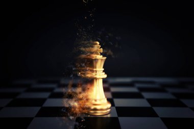 Satranç görüntüsü. İş, rekabet, strateji, liderlik ve başarı kavramı