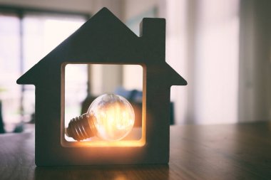 Ampullü ahşap ev. enerji kavramı veya icat