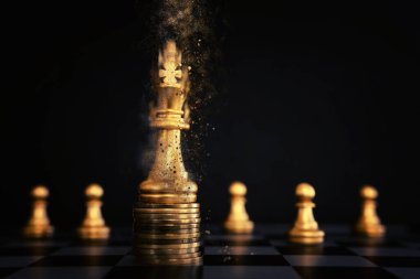 Satranç görüntüsü. İş, rekabet, strateji, liderlik ve başarı kavramı