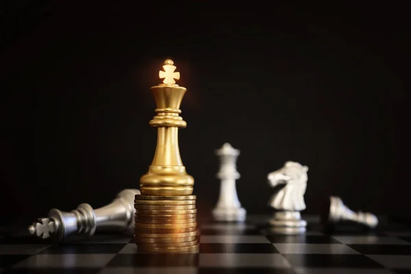 Зображення Шахової Гри Бізнес Конкуренція Стратегія Лідерство Концепція Успіху — стокове фото