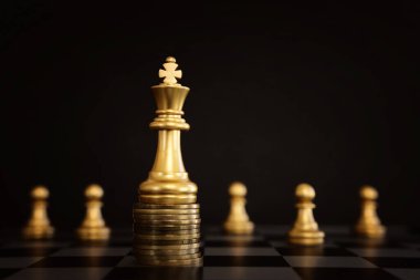 Satranç görüntüsü. İş, rekabet, strateji, liderlik ve başarı kavramı