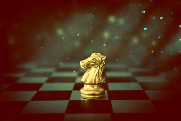 Image Chess Game Business Competition Strategy Leadership Success Concept — Stock Photo, Image