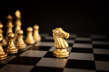 Satranç görüntüsü. İş, rekabet, strateji, liderlik ve başarı kavramı