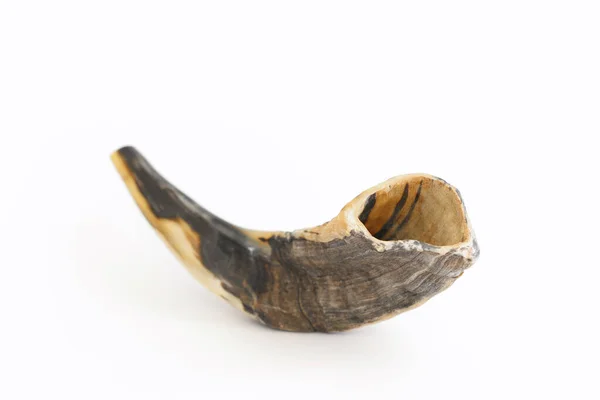 Shofar Horn Isolerad Vitt Rosh Hashanah Judisk Semester Koncept Traditionell — Stockfoto