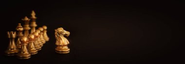 Satranç görüntüsü. İş, rekabet, strateji, liderlik ve başarı kavramı