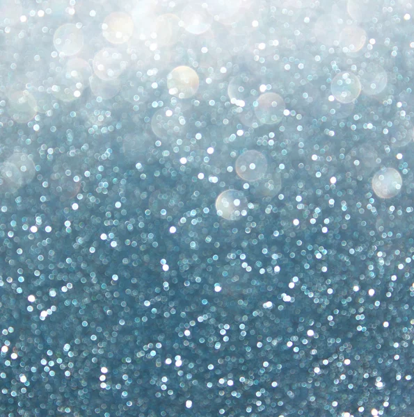 Bokeh luzes de fundo com várias camadas e cores de prata branca e azul — Fotografia de Stock