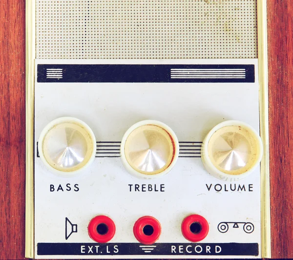 Macro image of vintage Amplifier dials — Stock Photo, Image