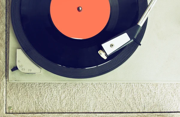 Top view of old record player. — Stock Photo, Image