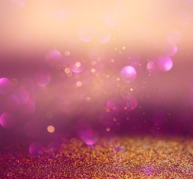 Soyut kahverengi ve mor bokeh ışıklar ve dokular bulanık. görüntü defocused