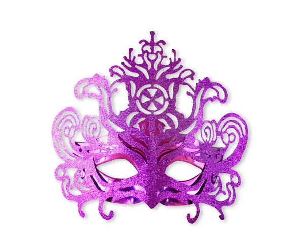 Máscara de carnaval púrpura aislada en blanco —  Fotos de Stock