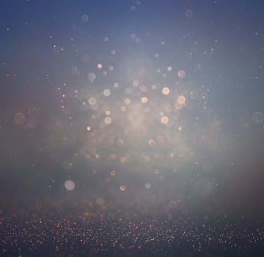 Bulanık soyut mor, siyah ve koyu mavi bokeh ışıkları ve dokular. görüntü defocused