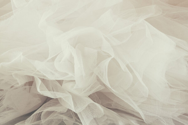 Vintage tulle chiffon texture background. wedding concept