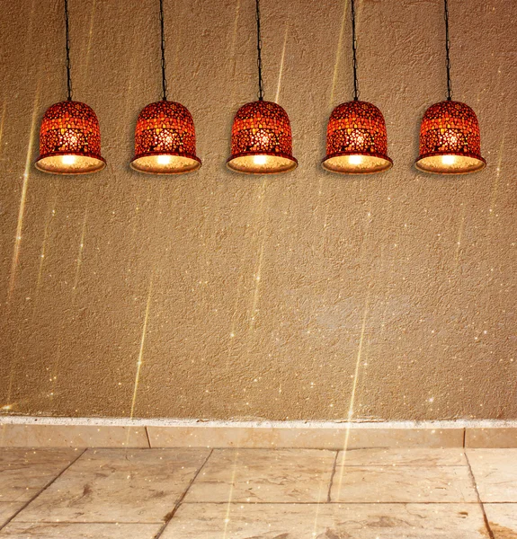 Textured wall and ceiling lamps — Stock Photo, Image