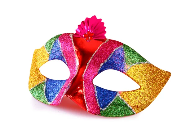 Colorful carnival mask isolated on white — Stock Photo, Image