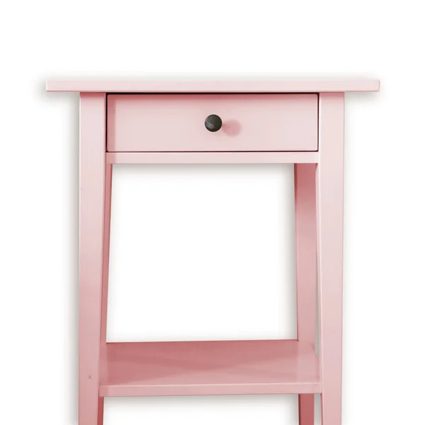 Commode vintage en bois rose isolé sur blanc — Photo