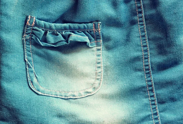 Detail van blue jeans rok — Stockfoto
