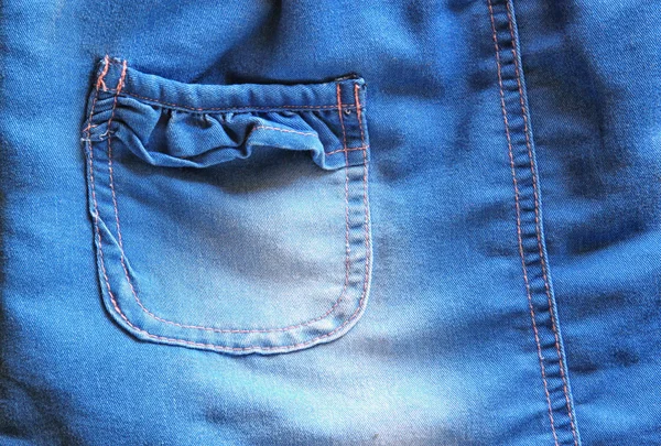 Detail van blue jeans rok — Stockfoto