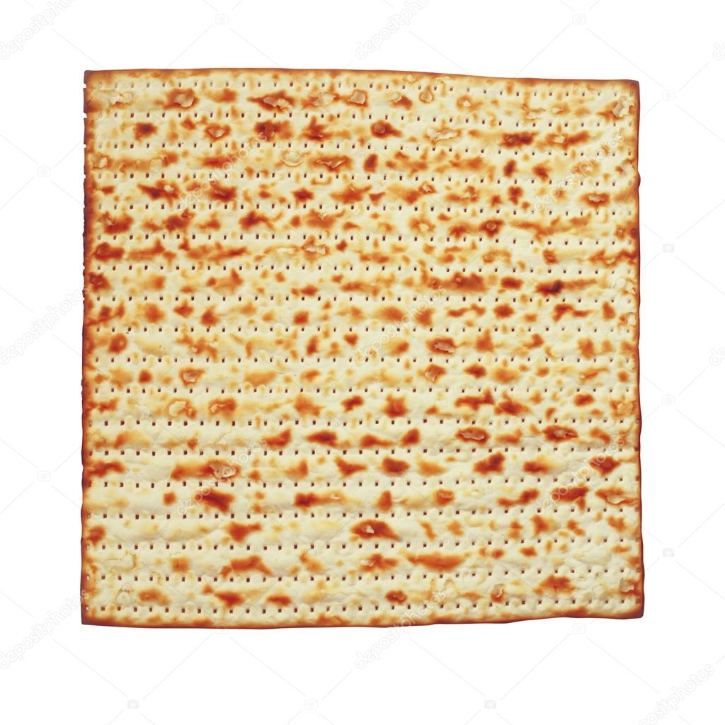 Passover background. matzoh (jewish passover bread) isolated