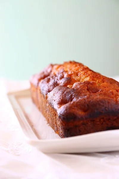 Homemade apple cake with on white background — Stock Photo, Image