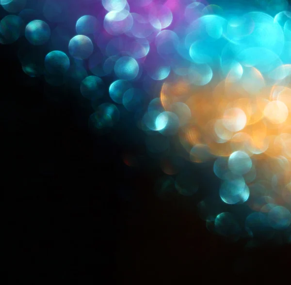 Abstract blurred photo of bokeh light burst and textures. multicolored light. — Stock Photo, Image