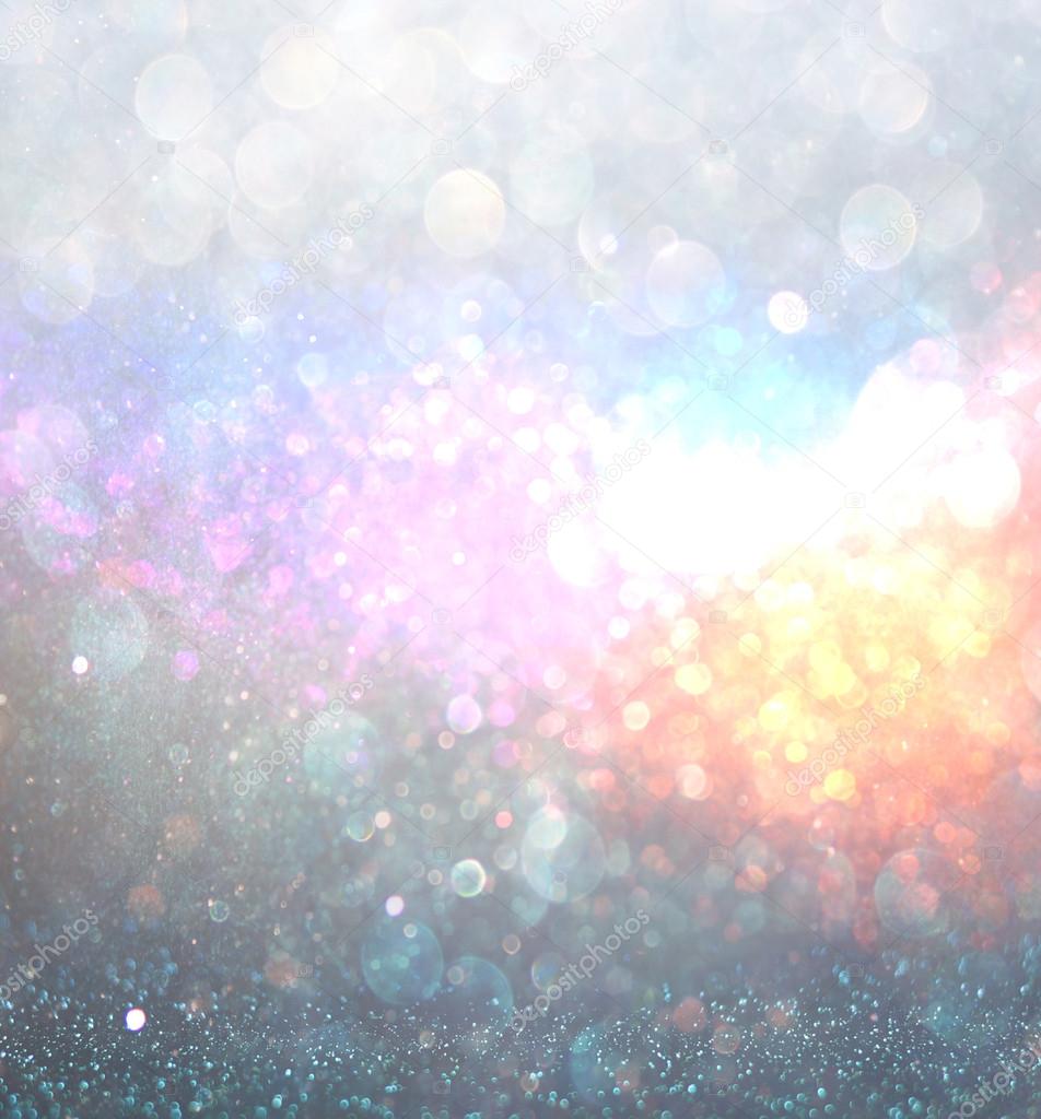 abstract blurred photo of bokeh light burst and textures. multicolored light.