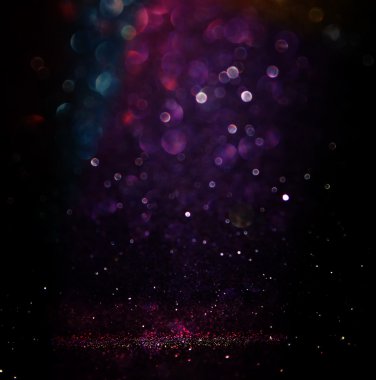 Glitter vintage ışıklar arka plan. ışık gümüş ve siyah. defocused.