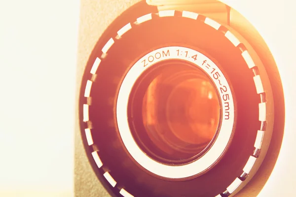 Close up of old 8mm Film Projector lens — Stockfoto
