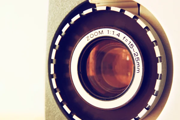 Close up of old 8mm Film Projector lens — 스톡 사진