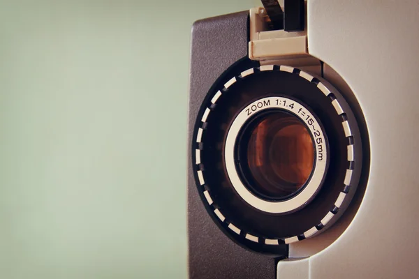 Close up of old 8mm Film Projector lens — Stockfoto