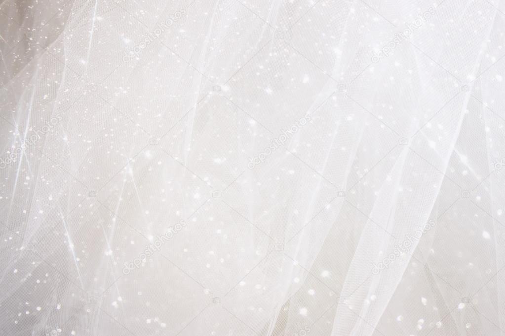 Vintage tulle chiffon texture background with glitter overlay. wedding concept