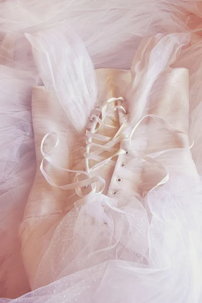 Vintage wedding dress corset background. wedding concept. filtered image — Stock Photo, Image