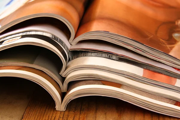 Stack of printed magazines — Stock Photo, Image