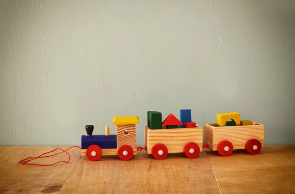 Train de jouets en bois — Photo