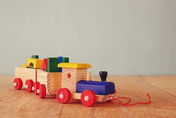 Train de jouets en bois — Photo