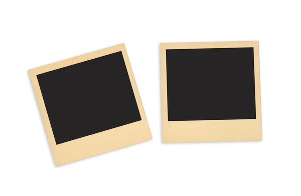 Set of blank instant photo with black space isolated on white. ready to ad your photo — Stock Photo, Image