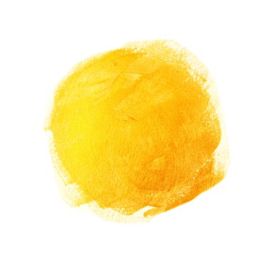 acrylic gold  brush strokes with texture paint stains. isolated ,  hand painted.