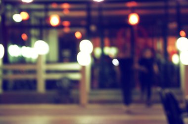 arka arka plan bulanık gece Coffee Shop.