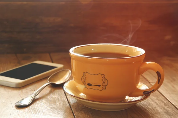 Taza de té con suéter caliente — Foto de Stock